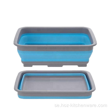 Pop -up Silicone Collapsible Dish Tub -badkar av hög kvalitet